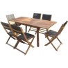 Ensemble repas de jardin 4 a 6 personnes - Table extensible 120/180 x