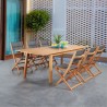 Ensemble repas de jardin 6 a 8 personnes - Table extensible 180/240 x