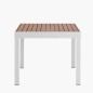 Table de jardin extensible - Rectangulaire - Aspect bois - Aluminium - 8 personnes - CALVI