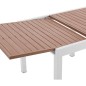Table de jardin extensible - Rectangulaire - Aspect bois - Aluminium - 8 personnes - CALVI