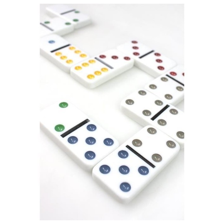 Jeu de dominos TACTIC Double 6 en boîte métal - Garçon et Fille - A partir de 5 ans Jeu de dominos TACTIC Double 6 en boîte métal - Garçon et Fille - A partir de 5 ans