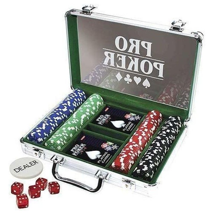 Mallette de poker ProPoker 200 jetons - TACTIC - 11,5g - Mixte - A partir de 11 ans Mallette de poker ProPoker 200 jetons - TACTIC - 11,5g - Mixte - A partir de 11 ans