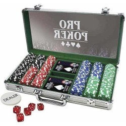 Mallette de poker - Tactic - ProPoker 300 Jetons - Aluminium et Plexis