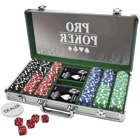 Mallette de poker - Tactic - ProPoker 300 Jetons - Aluminium et Plexis