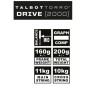 Raquette - TALBOT TORRO - DRIVE 2000 - Cordage US 500 - Tete 500cm² - Cadre 19mm/160g - 200g