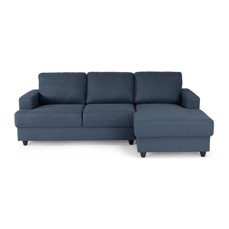 Canapé d'angle droit 4 places - Tissu bleu - Contemporain - L 215 x P Canapé d'angle droit 4 places - Tissu bleu - Contemporain - L 215 x P