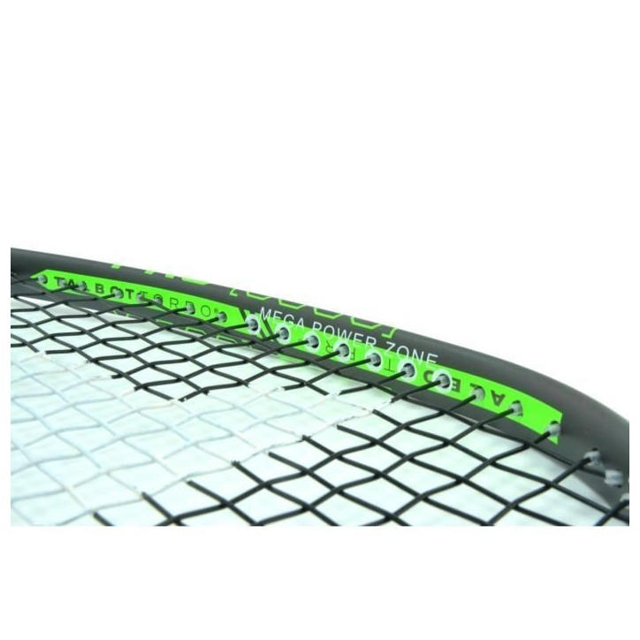 Raquette de squash - TALBOT TORRO - PRO 6000 - Cordage US 600 - Pro-Grip perforé - Tete 500cm² - Cadre 20mm/115g - 155g
