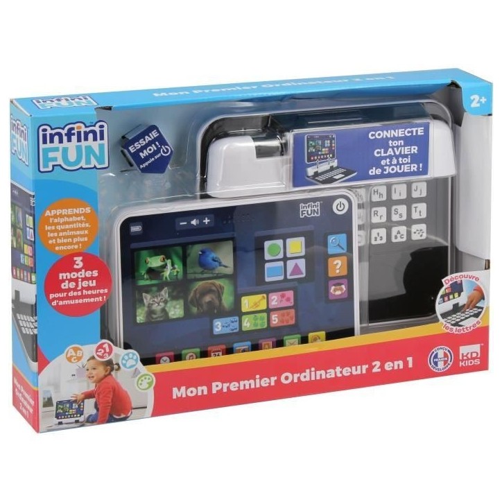 Ordinateur Jouet - KD - Mon Premier Ordinateur 2 en 1 - Apprentissage évolutif des couleurs, formes et lettres Ordinateur Jouet - KD - Mon Premier Ordinateur 2 en 1 - Apprentissage évolutif des couleurs, formes et lettres