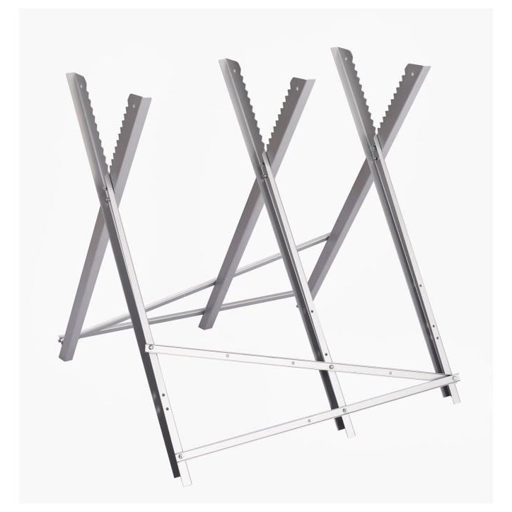 Tréteau pour bûches - ELEM GARDEN TECHNIC - Largeur 80cm - Hauteur 80-90cm - Poids max 150kgs Tréteau pour bûches - ELEM GARDEN TECHNIC - Largeur 80cm - Hauteur 80-90cm - Poids max 150kgs