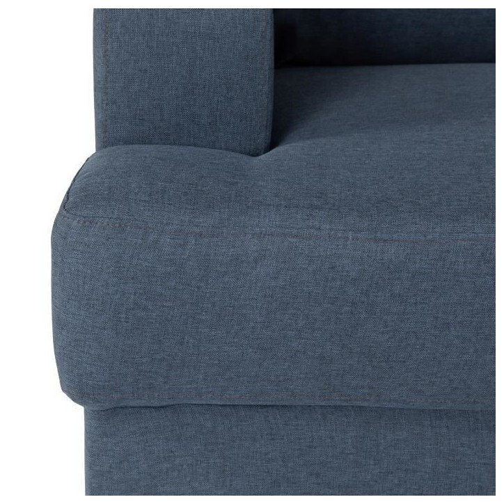 Canapé d'angle droit 4 places - Tissu bleu - Contemporain - L 215 x P 140 H 86 cm - PAUL Canapé d'angle droit 4 places - Tissu bleu - Contemporain - L 215 x P 140 H 86 cm - PAUL