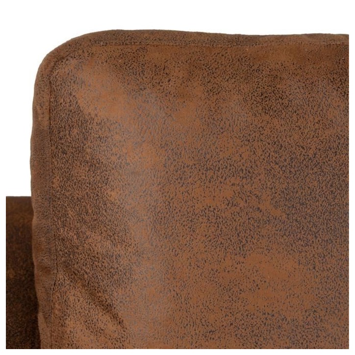 Canapé d'angle droit 4 places - Tissu marron vintage - Contemporain - L 215 x P 140 x H 86 cm - PAUL Canapé d'angle droit 4 places - Tissu marron vintage - Contemporain - L 215 x P 140 x H 86 cm - PAUL