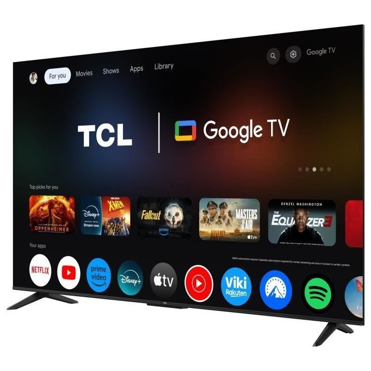 TCL 65P6K - TV LED 55 (165 cm) - 4K UHD 3840x2160 - HDR10+ - Google TV - 3xHDMI 2.1 - WiFi TCL 65P6K - TV LED 55 (165 cm) - 4K UHD 3840x2160 - HDR10+ - Google TV - 3xHDMI 2.1 - WiFi
