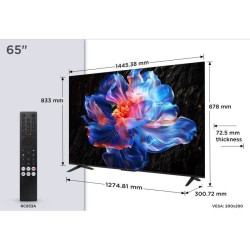 TCL 65P6K - TV LED 55 (165 cm) - 4K UHD 3840x2160 - HDR10+ - Google TV