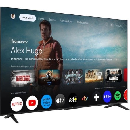 TCL 65T69C - TV QLED 65 (165 cm) - 4K UHD 3840x2160 - HDR10+ - Android TV - 3xHDMI 2.1 - WiFi