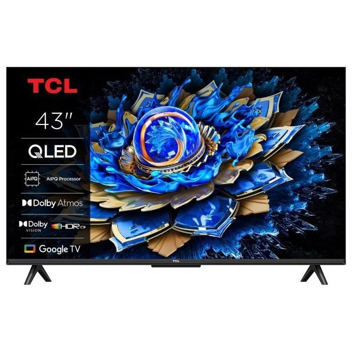 TCL 43T69C - TV QLED 43 (109 cm) - 4K UHD 3840x2160 - HDR10+ - Android TV - 3xHDMI 2.1 - WiFi