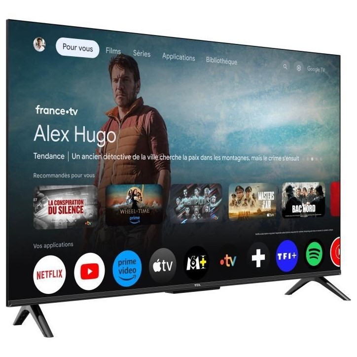 TCL 43T69C - TV QLED 43 (109 cm) - 4K UHD 3840x2160 - HDR10+ - Android TV - 3xHDMI 2.1 - WiFi
