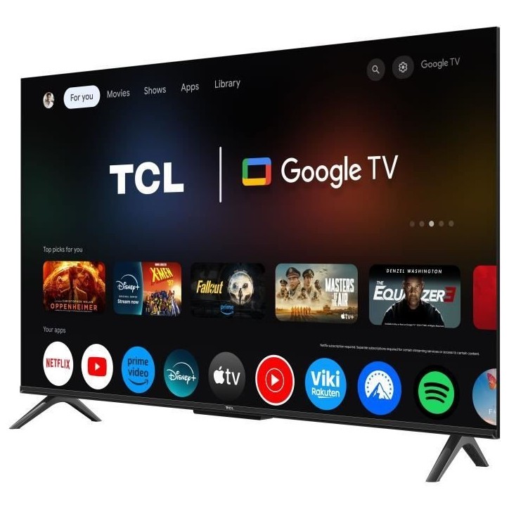 TCL 43P6K - TV LED 43 (109 cm) - 4K UHD 3840x2160 - HDR10+ - Google TV - 3xHDMI 2.1 - WiFi