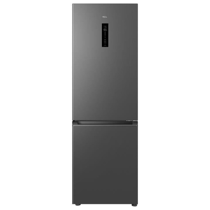 Réfrigérateur combiné - TCL - RP318BSC0 - 2 portes - Classe C - 318 L - 59,5 x 65 x 185 cm - Gris Quartz