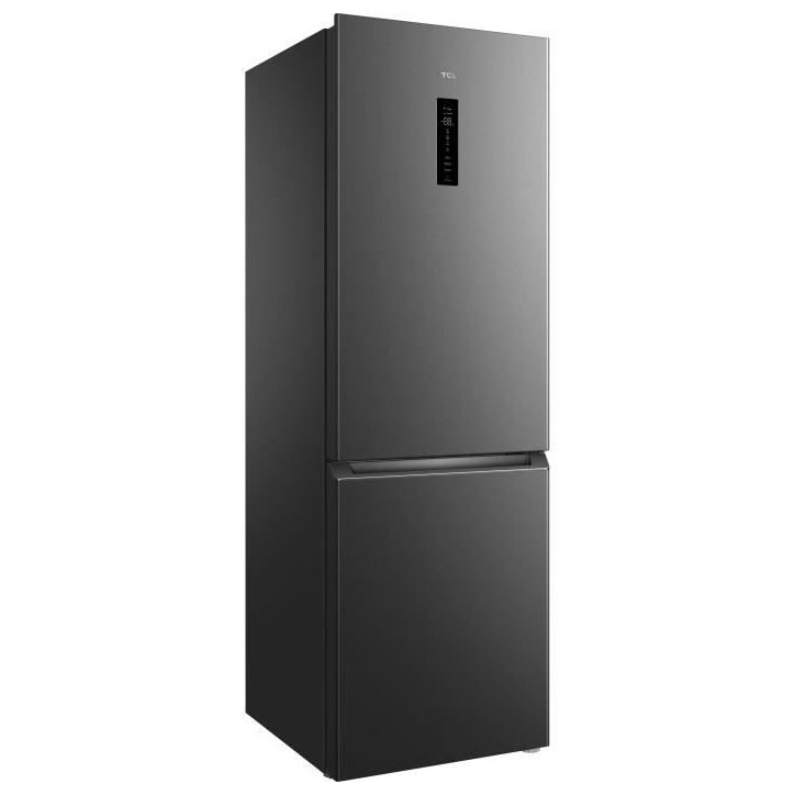 Réfrigérateur combiné - TCL - RP318BSC0 - 2 portes - Classe C - 318 L - 59,5 x 65 x 185 cm - Gris Quartz