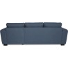 Canapé d'angle fixe réversible 4 places - Tissu Bleu - L245 x P150 x