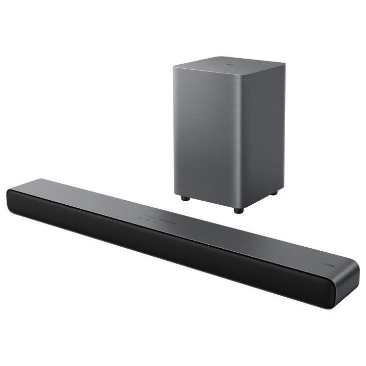 Barre de son - TCL - S55HE - Dolby Atmos 2.1 - Avec caisson de basses sans fil - Noir