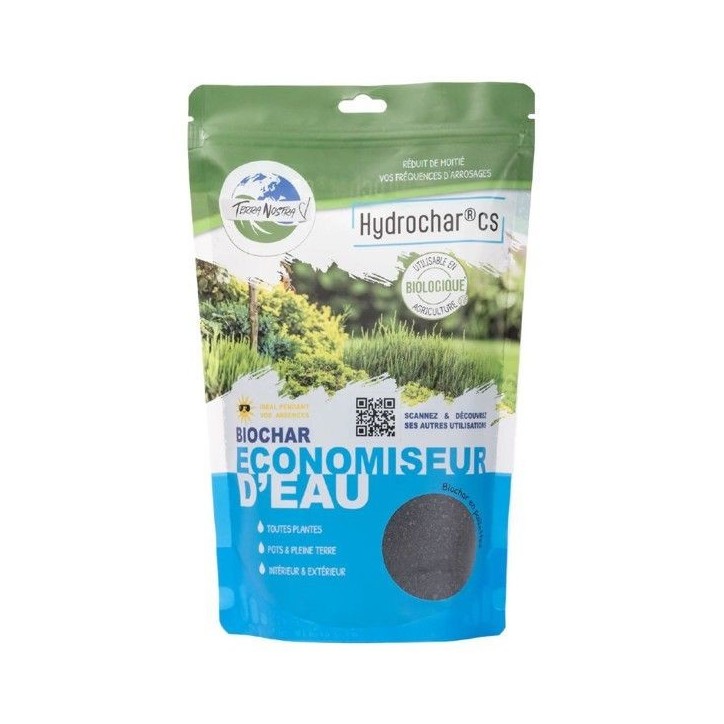 Rétenteur d'eau Hydrochar CS - TERRA NOSTRA - 162334 - Economie d'eau pour plantes - Sachet 300g Rétenteur d'eau Hydrochar CS - TERRA NOSTRA - 162334 - Economie d'eau pour plantes - Sachet 300g