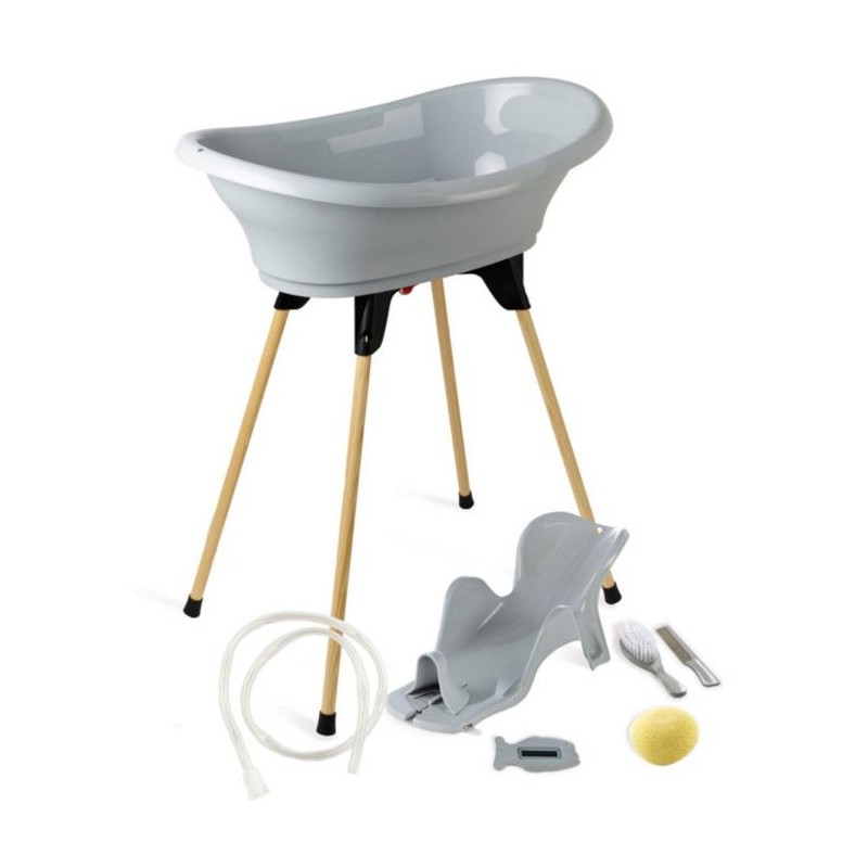 THERMOBABY Pack baignoire VASCO 7 En 1 Gris Charme - Fabriqué en Fran THERMOBABY Pack baignoire VASCO 7 En 1 Gris Charme - Fabriqué en Fran