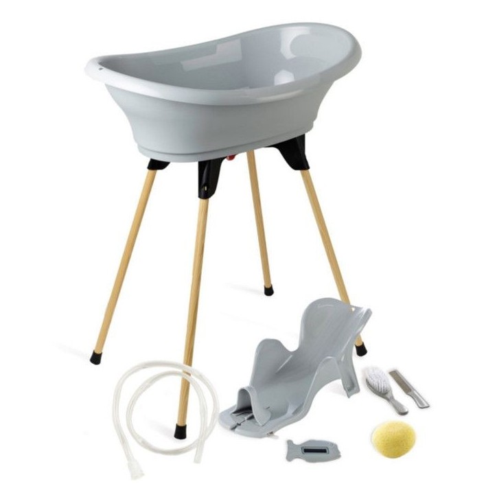 THERMOBABY Pack baignoire VASCO 7 En 1 Gris Charme - Fabriqué en France THERMOBABY Pack baignoire VASCO 7 En 1 Gris Charme - Fabriqué en France