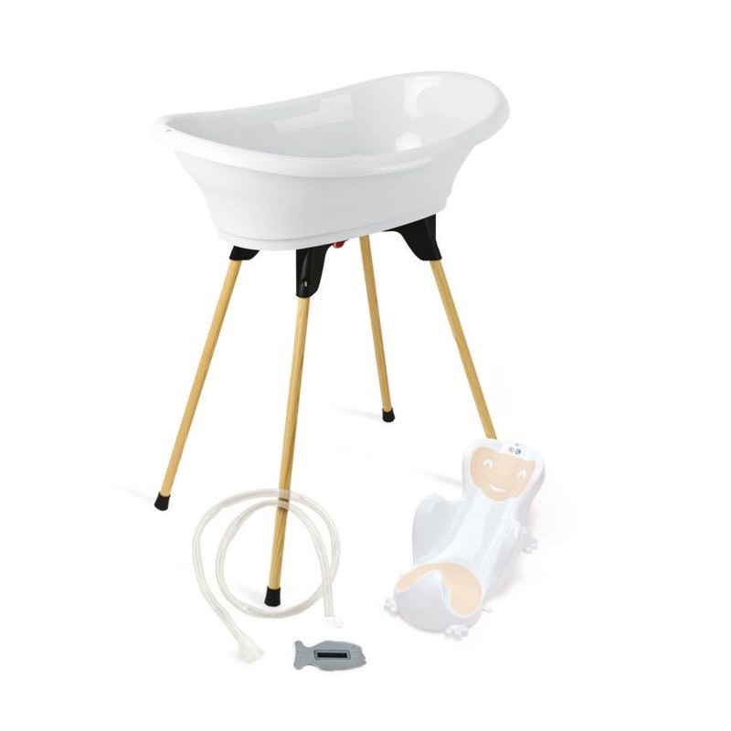 Pack baignoire THERMOBABY VASCO 5 en 1 Blanc muguet - Fabriqué en Fra Pack baignoire THERMOBABY VASCO 5 en 1 Blanc muguet - Fabriqué en Fra