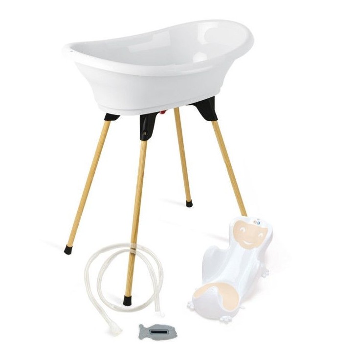 Pack baignoire THERMOBABY VASCO 5 en 1 Blanc muguet - Fabriqué en France Pack baignoire THERMOBABY VASCO 5 en 1 Blanc muguet - Fabriqué en France
