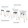 Pack baignoire THERMOBABY VASCO 5 en 1 Blanc muguet - Fabriqué en Fra