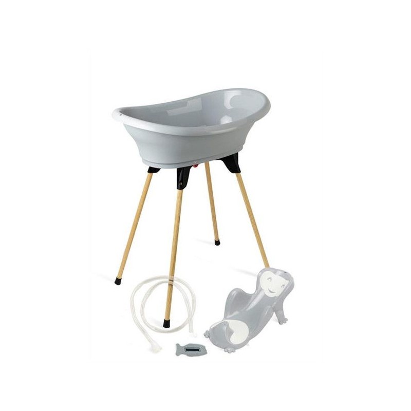 THERMOBABY Pack baignoire VASCO 5 en 1 Gris charme - Fabriqué en Fran THERMOBABY Pack baignoire VASCO 5 en 1 Gris charme - Fabriqué en Fran