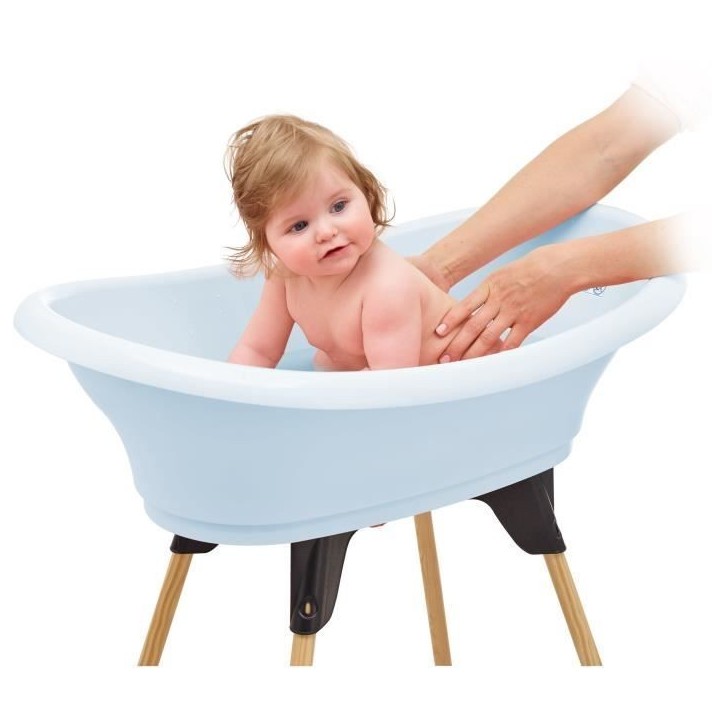 Pack baignoire THERMOBABY VASCO 5 en 1 Fleur bleue - Fabriqué en France Pack baignoire THERMOBABY VASCO 5 en 1 Fleur bleue - Fabriqué en France
