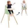 Chaise haute évolutive YOUPLA Thermobaby - Vert céladon - Fabriquée