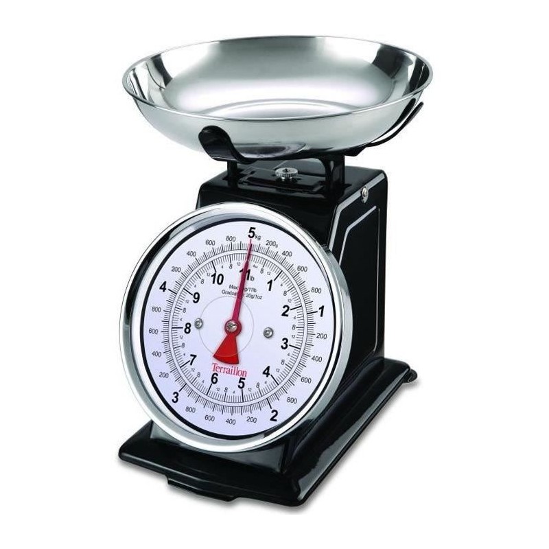 TERRAILLON 14477 Balance mécanique rétro déco - 5 kg - bol 1L - Lar TERRAILLON 14477 Balance mécanique rétro déco - 5 kg - bol 1L - Lar