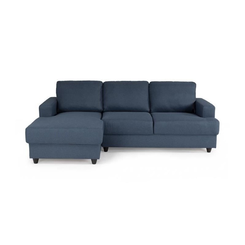 PAUL Canapé d'angle gauche 4 places - Tissu bleu - Contemporain - L 2 PAUL Canapé d'angle gauche 4 places - Tissu bleu - Contemporain - L 2