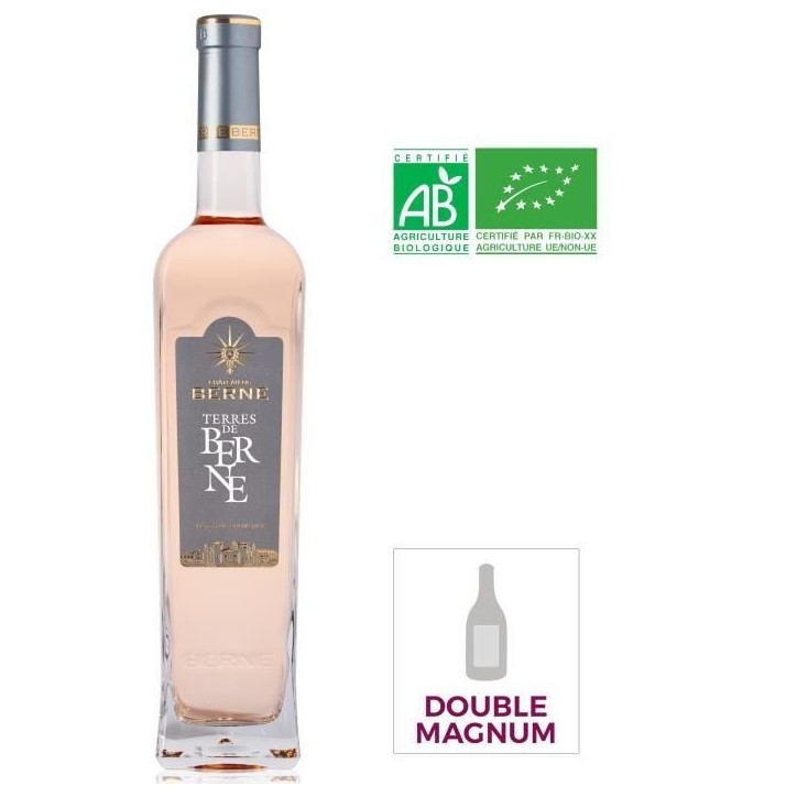 Château de Berne Côtes de Provence - Vin rosé de Provence - Bio - 3L 2023