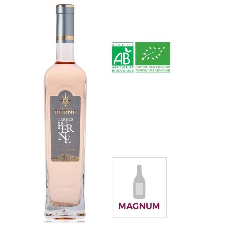 Magnum Château de Berne Côtes de Provence - Vin rosé de Provence - Bio 2023