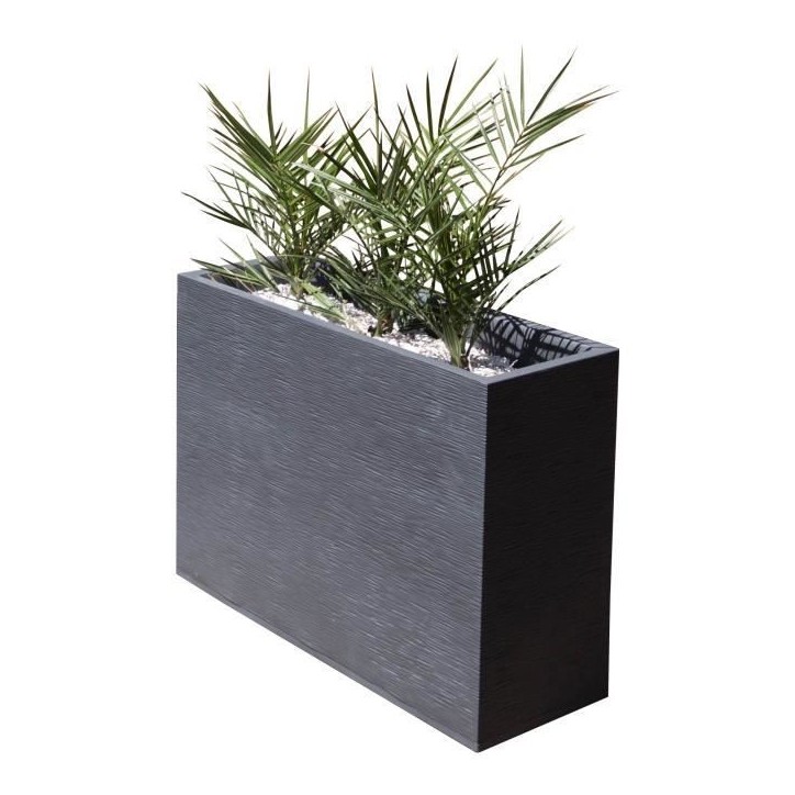 EDA Bac a fleurs Muret Loft GRAPHIT - 46 L - 78,5 x 29,5 x 60 cm - Gris anthracite