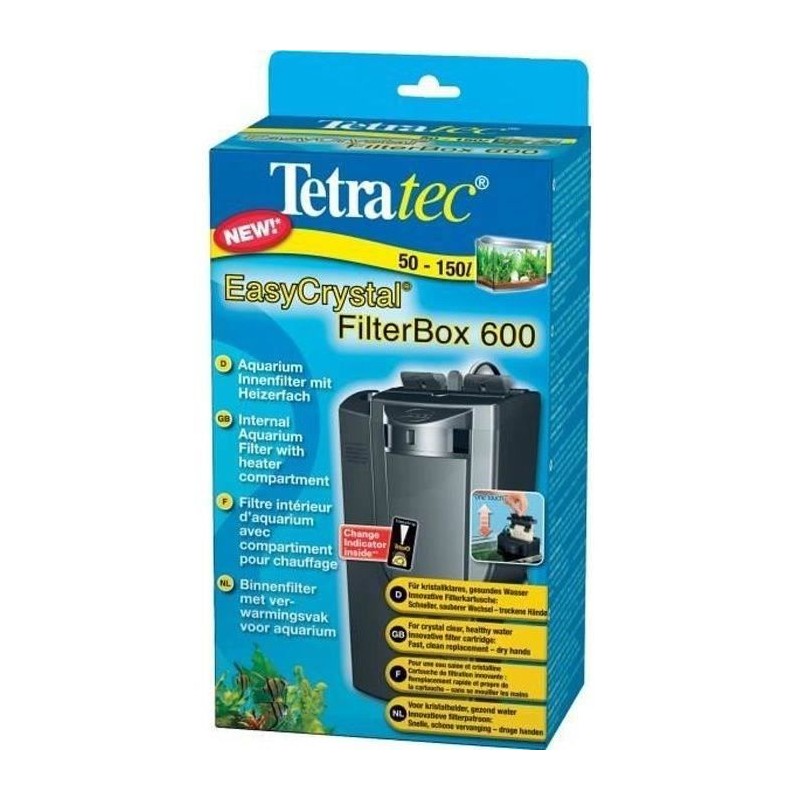 TETRA EasyCrystal filterbox 600 filtre intérieur - 600 l/h - pour aqu TETRA EasyCrystal filterbox 600 filtre intérieur - 600 l/h - pour aqu