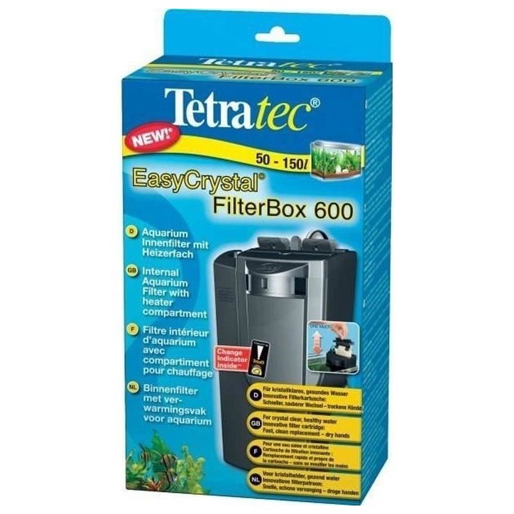 TETRA EasyCrystal filterbox 600 filtre intérieur - 600 l/h - pour aquariums de 50 a 150 litres TETRA EasyCrystal filterbox 600 filtre intérieur - 600 l/h - pour aquariums de 50 a 150 litres