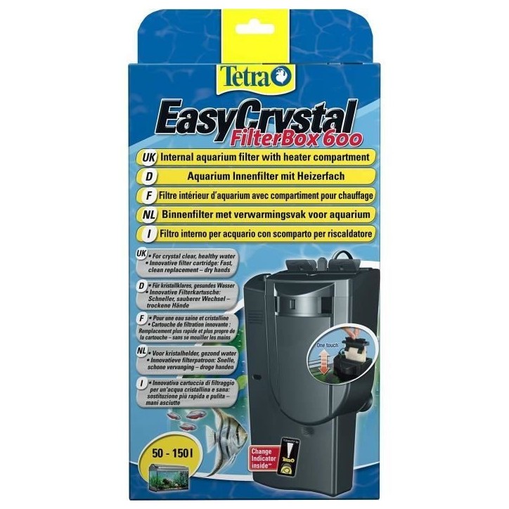 TETRA EasyCrystal filterbox 600 filtre intérieur - 600 l/h - pour aquariums de 50 a 150 litres TETRA EasyCrystal filterbox 600 filtre intérieur - 600 l/h - pour aquariums de 50 a 150 litres