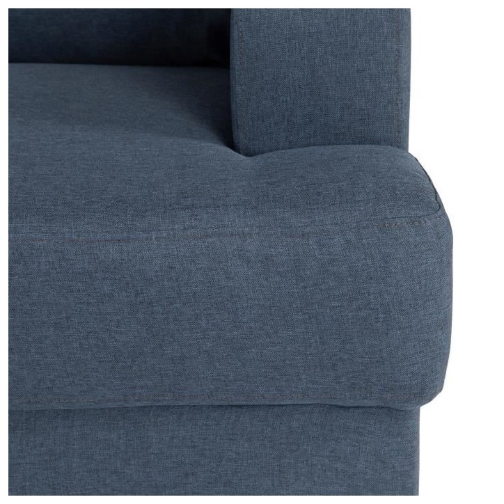 PAUL Canapé d'angle gauche 4 places - Tissu bleu - Contemporain - L 215 x P 140 cm - Fabriqué en Ukraine PAUL Canapé d'angle gauche 4 places - Tissu bleu - Contemporain - L 215 x P 140 cm - Fabriqué en Ukraine