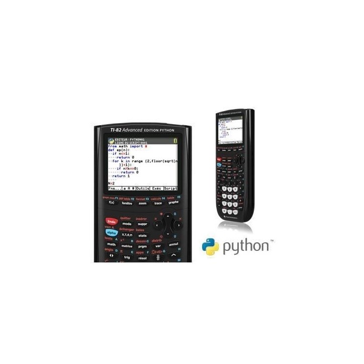 Calculatrice Texas Instruments TI-82 Ad Edition PYTHON - Noir Calculatrice Texas Instruments TI-82 Ad Edition PYTHON - Noir