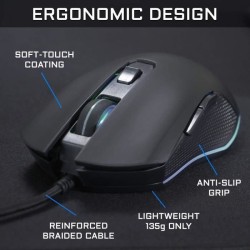 Souris Gamer Filaire - The G-Lab - KULT HELIUM - RGB - 6400 DPI - 6 Bo