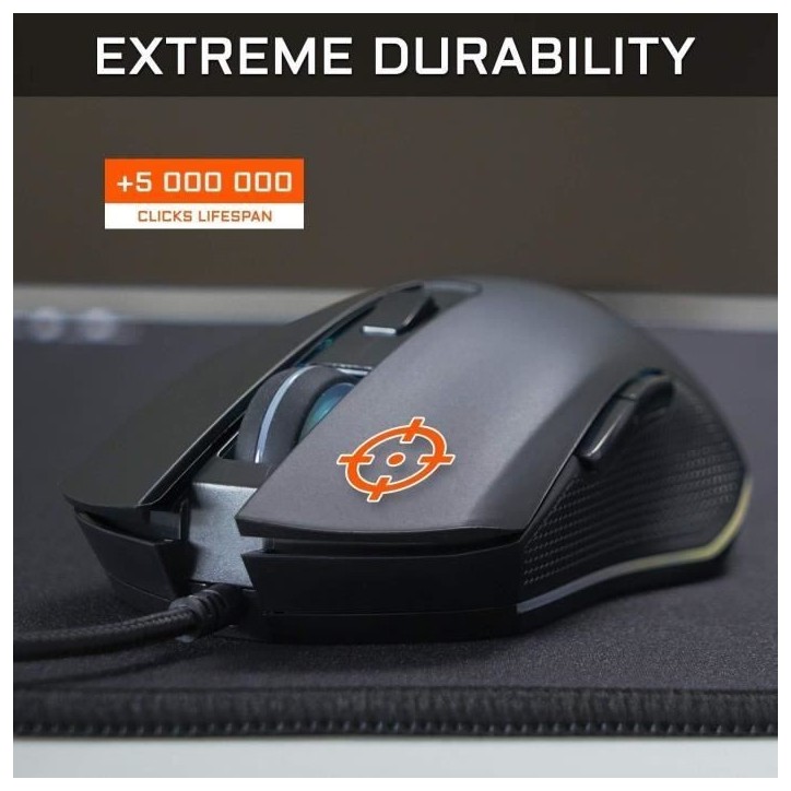Souris Gamer Filaire - The G-Lab - KULT HELIUM - RGB - 6400 DPI - 6 Boutons - Noir