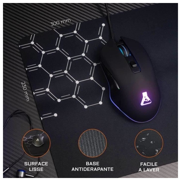 Pack Gamer 3 en 1 - The G-Lab - COMBO HELIUM - Souris Filaire - Clavier Filaire - Tapis de Souris Pack Gamer 3 en 1 - The G-Lab - COMBO HELIUM - Souris Filaire - Clavier Filaire - Tapis de Souris