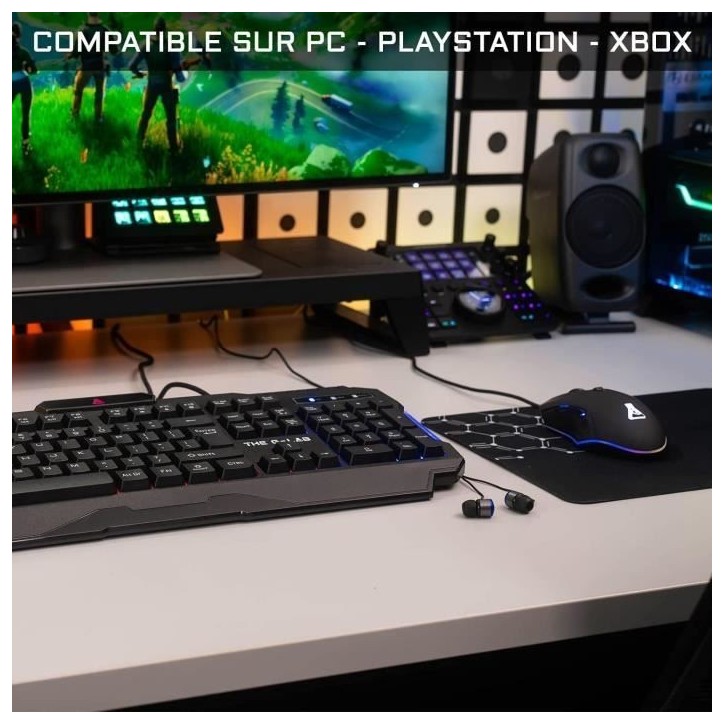 Pack Gamer 3 en 1 - The G-Lab - COMBO HELIUM - Souris Filaire - Clavier Filaire - Tapis de Souris Pack Gamer 3 en 1 - The G-Lab - COMBO HELIUM - Souris Filaire - Clavier Filaire - Tapis de Souris