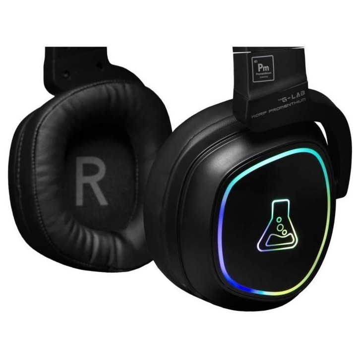 Casque Gamer Sans Fil - The G-Lab - KORP PROMENTHIUM - Microphone - RGB - PC/PS4/Xbox One - Noir Casque Gamer Sans Fil - The G-Lab - KORP PROMENTHIUM - Microphone - RGB - PC/PS4/Xbox One - Noir