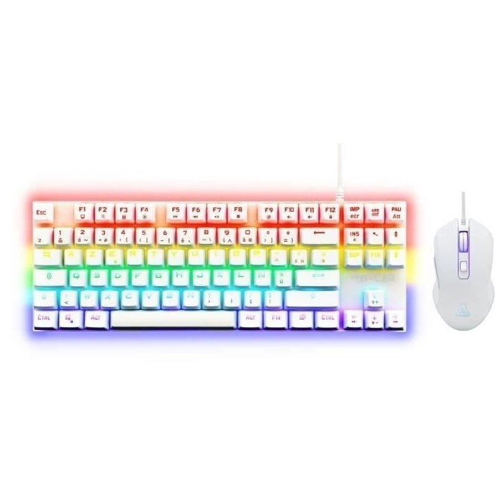 Pack Gamer 2 en 1 - The G-Lab - COMBO MERCURY - Souris Filaire - Clavier TKL Mécanique (Switch Rouge)